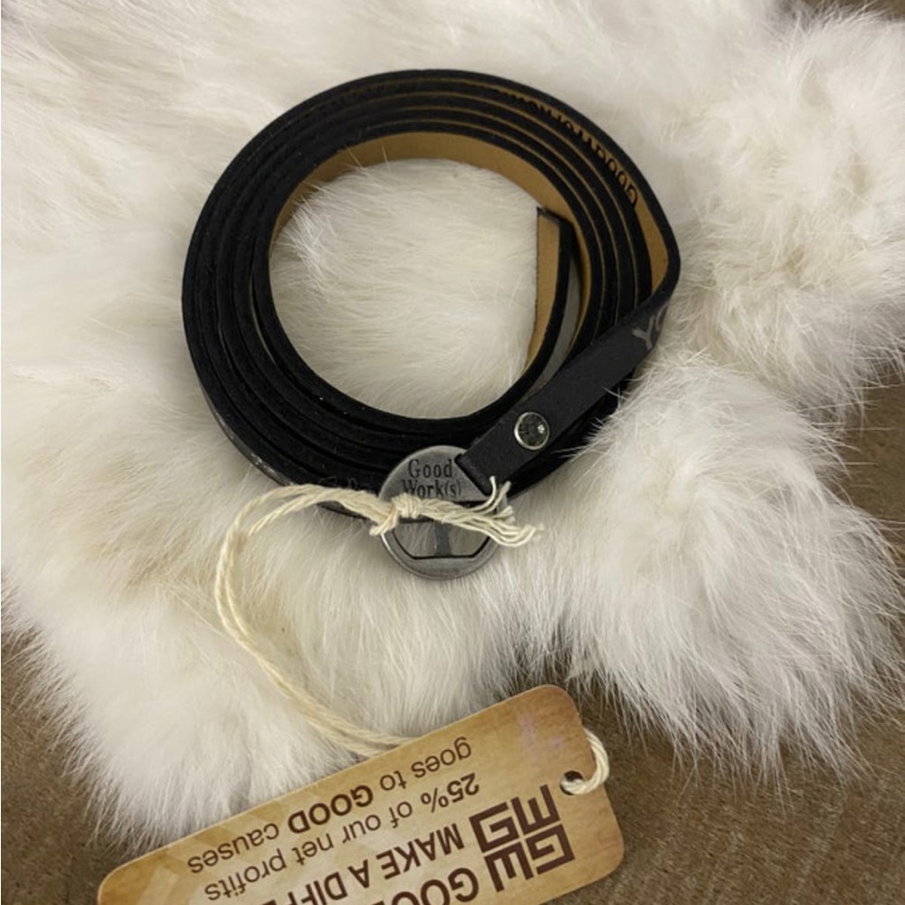 New Good Works leather wrap bracelet